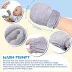 Newcotte Adjustable Baby Mittens No Scratch Newborn Cotton Breathable Gloves Warm Baby Mitts for Boys