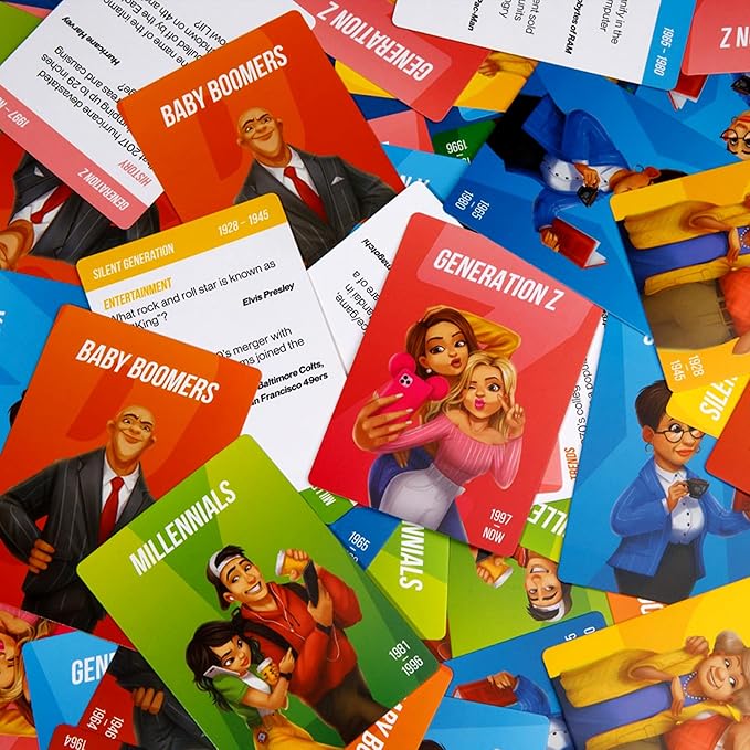 QUOKKA OK Boomer Family Generation Game Volume III - Board Game for Family Night - Trivia Card for Adults and Kids - Fun Party Millennials vs Boomers for Ages 12+