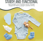 25 Premium Baby Velvet Hangers - 11.8 Inches Non-Slip & Ultra-Slim Baby Hangers for Space-Saving & Children Clothes - 360 Swivel Hook, Strong & Durable Infant & Toddler Clothes Hanger - Beige