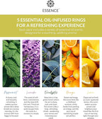 Essence Nasal Diffuser Starter Kit – Essential Oil Silicone Nose Ring Inhalers for Beginners – Wearable Aromatherapy Bundle for Relaxation, Energy & Breathing Support