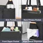 ITIEZY Diaper Bag Tote for Baby - Large Mommy Bag with Portable Changing Pad Pacifier Case, Hospital Bags Travel Baby Bag