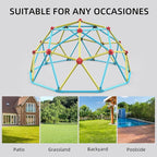 Climbing Dome, 10FT Jungle Gym with Swing for Kids 3 to 10 Outdoor Play Equipment, Supports 800lbs Toddler Play Set, Anti-Rust & Easy Assembly, Gift for Boys Girls (Yellow & Blue)