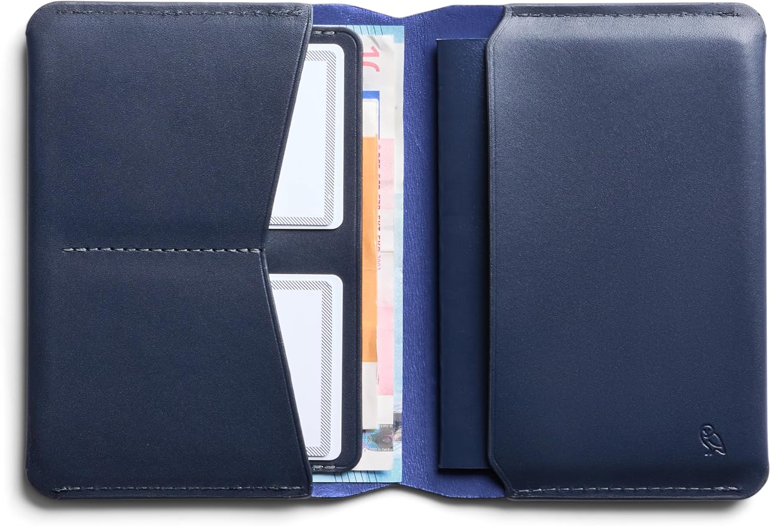 Bellroy Passport Cover (slimline travel wallet/pouch with card slots and space for cash plus travel documents) - Navy