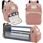 6 in 1 Diaper Bag Backpack with Pad Shower Gifts Travel Bags for Registry Search Boys Girls Bags Newborn Essentials Accessories Stuff Unisex Dad Mom Mens