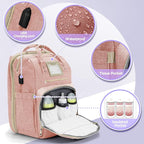 6 in 1 Diaper Bag Backpack with Pad Shower Gifts Travel Bags for Registry Search Boys Girls Bags Newborn Essentials Accessories Stuff Unisex Dad Mom Mens