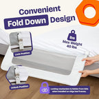 ComfyBumpy 2-Pack Bed Rail for Toddlers 35.5" L x 19.5" H | Toddler Bed Rails for Twin, Full & Toddler Mattress Size | Swing Down Rail Guard | Mattress Side Rail for Kids | White