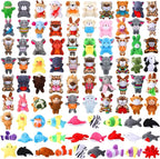 Zhanmai 100 Pcs Mini Plush Stuffed Animal Bulk Small Animal Toys Keychain Party Favors Easter Egg Stuff for Kids Birthday Valentine Carnival Classroom Prizes Gift Goodie Bag Filler(Ocean Style)