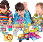 Jasonwell Magnetic Tiles Kids Magnetic Blocks 110PCS Building Sets 3D Magnet Tile Building Blocks Toy Construction Educational STEM Toys Gifts for Toddlers Boys Girls 3 4 5 6 7 8 9 10 + Year Old