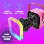 Move2Play, Kidz Bop Mini Karaoke Machine for Kids | Official Kidz Bop Merchandise | 2 Microphones | Connect with Bluetooth | 3, 4, 5, 6, 7+ Year Old Gift | Toy for Girls, Boys, & Toddler