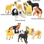 Liberty Imports 18 PCS Large Dog Figurines Playset, 4" Toy Pet Puppy Realistic Play Figures, Canine Bulk Animal Variety Cake Toppers, Party Favors for Kids
