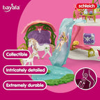 Schleich Bayala - 71 PC Glittering Flower House Playset with Fairy Figure, 2 Cute Unicorn Toys and Fairy Dollhouse Accessories for Girls and Boys - Fantasy Figurine Animal Set for Kids Ages 5+ | 42447