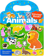 Benresive Reusable Sticker Books for Kids 2-4, Sticker Books for Toddlers 1-3 2-4, Toddler Travel Toys Activities Crafts Gifts - Animal