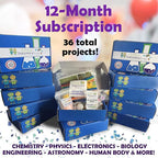 STEM Science Kit Subscription – 12 Monthly Boxes, 36 Total Hands-On Projects | Engineering & Building Toys for Kids Ages 7-12 | Educational Activities for Boys & Girls