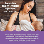 Boppy Nursing Pillow - Ergonomic Bottle & Breastfeeding Pillow with High, Firm, Large Area, Water-Repellent Cushion with Washable Cover; Baby Safety Alliance Verified - Cream Retro Squiggles