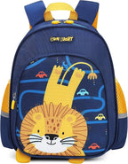 Cute Lion Toddler Backpack for Girls & Boys Mini Animal Cartoon Travel Bag for Babies 1-5 Years Durable & Lightweight Baby Backpack (Lion Design)