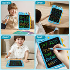 LCD Writing Tablet for Kids, 10 Inch Colorful Drawing Board, Learning Educational Toddler Toys Gifts for Kids, Drawing Tablet Gift for Boys Girls 3 4 5 6 7 8 Years Old (Blue-Dinosaur)