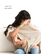 We are Amma | The Cocoon™ - Newborn Essentials Must Haves: Nursing Cover for Breast Feeding Essentials | Nursing Sweater Used as Breastfeeding Cover (Natural, One Size)