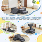 Jela Foam Blocks 6Pcs Soft Play Equipment Luxury Corduroy Fabric, Toddler Climbing Toys Indoor Soft Play for Toddlers