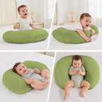 Nursing Pillow for Bottle and Breastfeeding, Ergonomic Comfort Nursing Essentials for Mom and Baby, Feeding Support Pillow with Removable Cover, Easier and Healthier Nursing (Dark Green)