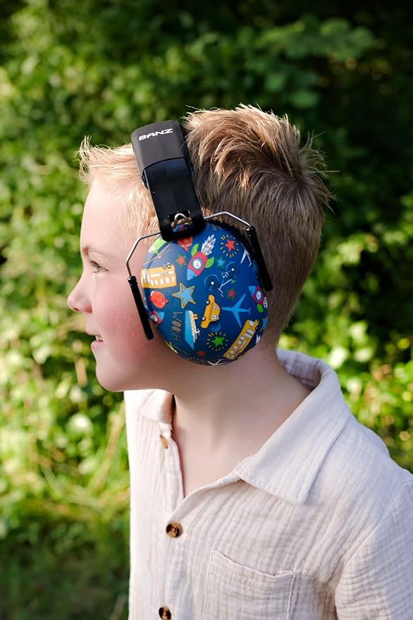 BANZ Kidz Earmuffs 2 Years & Older - Loud Noise Cancelling Kids Headphones & Toddler Ear Muffs, Size Adjustable