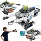 SMIESSKIDDO Hydraulic Robotic Arm - 106 Pcs Dual-Mode STEM Toy for Kids 8-12, Build & Launch Flying Disc | No Batteries, Safe Engineering Science Kit, Model Kits Gift for Boys & Girls 9 10 11