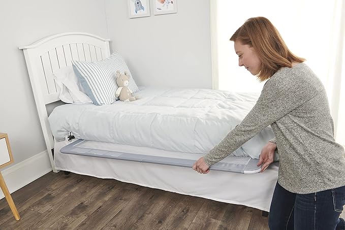 Regalo Hideaway 54-Inch Extra Long Bedrail, with Reinforced Anchor Safety System, Grey