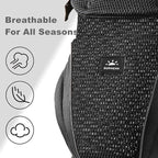 SUNVENO Baby Carrier for Newborn to Toddler – CPC-Certified Breathable Mesh Hip Seat Carrier, Supports 7-45 lbs for Front & Back Carry with Adjustable Waistband, All-Season, Black