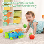 KWYZ Baby Toys 6-12 Months, Musical Turtle Crawling Baby Toys for 12-18 Months, Tummy Time Toys with Light & Sound, Infant Toy 0-3 3-6 6-18M Birthday Gifts for 1 2 Year Old Boy Girl