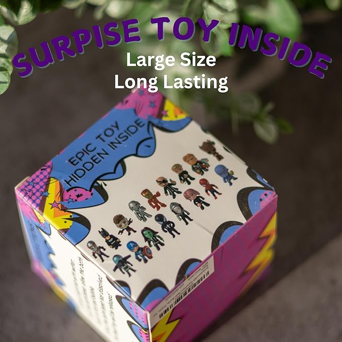 EvolutionUSA 1pc Epic Superhero Bath Bombs for Kids, Super Hero Bath Bomb with Toy Inside, Lush Children Bathbomb, Organic Bathbomb with Surprise Inside, Fizzy Fun Superhero Bath Ball Bath Toy