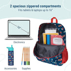 Wildkin 16-inch Kids Backpack – Durable, Padded & Spacious School Bag for Boys & Girls - Transportation