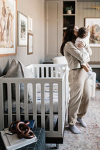 Oilo Crib Sheet, Breathable, Fitted, Turkish Cotton Jersey, 300 Thread Count, Machine Washable, Fits Standard Crib (28" x 52" x 6"), Toddler Bedding, Girl, Boy & Neutral Nursery Design, Misty Mountain