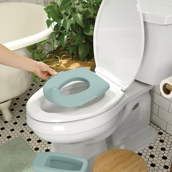 Ingenuity My Size Potty Pro in Green, Infant Potty Training Toilet, Lifelike Flushing Sound, for Ages 18 Months, Up to 50 Pounds