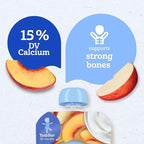 Gerber Baby Food Pouches, Toddler 12+ Months, Fruit & Yogurt Peaches & Cream, 3.5 Ounce (Pack of 12)