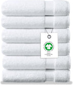Delara Organic Cotton Luxuriously Plush Washcloths Pack of 6 | GOTS & Oeko-TEX Certified | Premium Quality Face Towels | Feather Touch Technology|650 GSM Long Staple|Soft, Quick Dry & Ultra-Absorbent