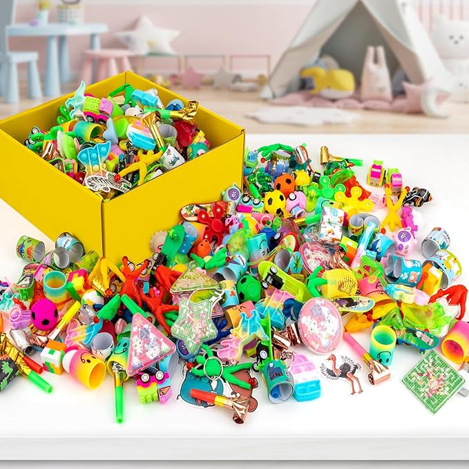 300-Piece Kids Party Favors Toys Kit for Birthdays, Classroom Prizes, Easter Egg Hunts, Carnivals & More
