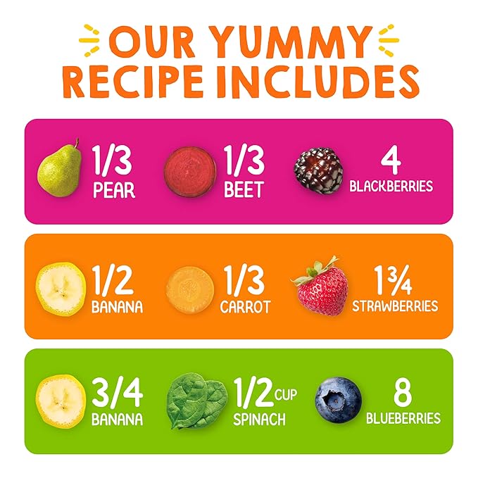 HAPPYTOT Organics Stage 4 Baby Food Pouches, Gluten Free, Vegan Snack, Super Bellies, Fruit & Veggie Puree, Variety Pack, 4 Ounce (Pack of 16), Amazon Exclusive