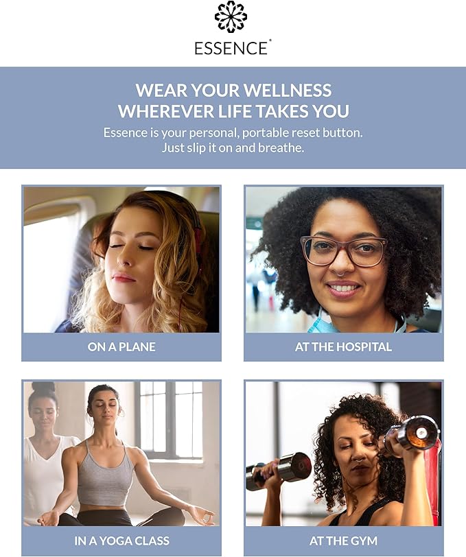 Essence Wearable Aromatherapy Nasal Diffuser – Energy Blend Essential Oil Nose Ring – Personal Scent Clip for Travel, Work & Everyday Use – Made in USA