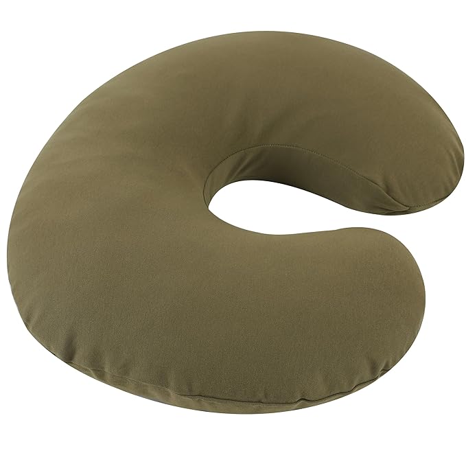 Onacosht 100% Organic Cotton Nursing Pillow Cover Soft Breathable Jersey Feeding Pillow Slipcover Fits Standard Infant Nursing Pillow or Positioner for Baby Boy and Girl, Olive