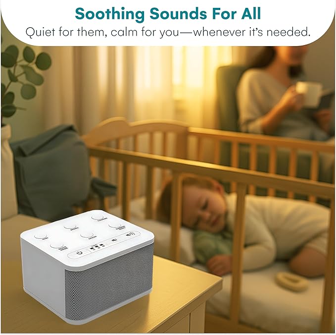 Big Red Rooster Sleep Sound Machine - White Noise Device for Kids and Babies with Rain and Nature Sounds - Portable Noise Cancellation for Nap Time, Bedroom, Nursery, or Office - 4x4x3 in