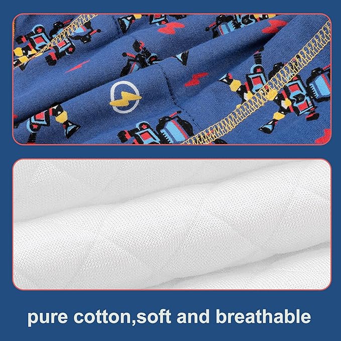 MooMoo Baby 8 Packs Potty Training Pants Cotton Absorbent Training Underwear for Toddler Boy and Girls 2T-9T