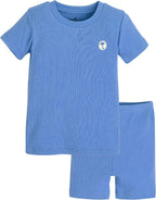 moimoln Pajamas Set 6M-5Y Solid Ribbed Unisex Baby & Toddler, Soft Viscose, Snug-Fit, Everyday Sleepwear
