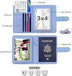 Melsbrinna Rfid Passport Holder for Travel women/Men, Cute Passport Wallet Rfid Blocking Card Slots, Rfid Passport Cover/CaseTravel Wallet, Passport Book Holder (1, Blue4)