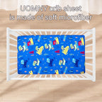 UOMNY Crib Sheet, Dinosaur Crib Sheets Baby Sheet for Standard Crib and Toddler Mattresses Nursery Bedding Sheet Crib Mattress Sheets for Boys and Girls 1 Pack Toddler Sheet