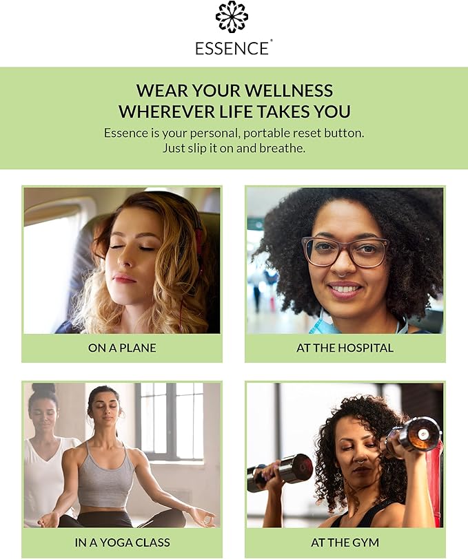 Essence Wearable Aromatherapy Nasal Diffuser – Stress Relief Essential Oil Nose Ring – Personal Scent Clip for Travel, Work & Everyday Use – Made in USA