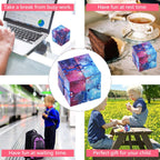 Infinity Toy Cube for Kids and Adults, Stress and Anxiety Relief Cool Hand Mini Kill Time Toys Infinite Toy Cube for Add, ADHD (Galaxy Space)