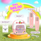 Mini Karaoke Machine for Kids Girls: Unicorn Portable Bluetooth Speakers with 2 Wireless Mic Birthday Gifts for 5 6 7 8 9 10 11 Years Teens Toys for Girls Age 4-6 7 8 9 Years Old Girl Gifts Pink