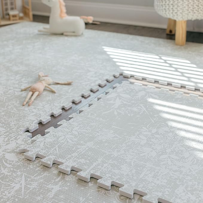 Baby Play Mats for Floor - Eden (6x6ft) - Premium EVA Foam Play Mat for Babies & Toddlers - Perfect for Tummy Time, Crawling, Playroom - Stylish & Comfortable Kids Play Mat