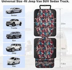 Car Seat Protector for Child Car Seat, 2 Pack Baby Car Seat Covers with Mesh Pockets & Non-Slip Backing 600D Durable Seat Protector Under Baby Car Seat for Car Back Seat (Red Leaves, Large)