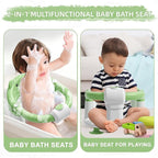 Baby Bath Seat for Babies 6 Months & Up, Toddler Bath Seats for Babies Sitting Up, Non-Slip Infant Bath Tub Chair with Suction Cups & Soft Cushion for Shower, Compact Toddler Bathtub Seat, Green