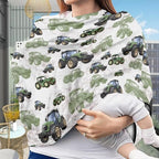 Binienty Womens Nursing Cover Breastfeeding Scarf, Truck Tractor Print Baby Car Seat Covers Multi Use Newborn Carrier/Stroller/Shopping Cart, Girl Boy Stroller Cover Gifts